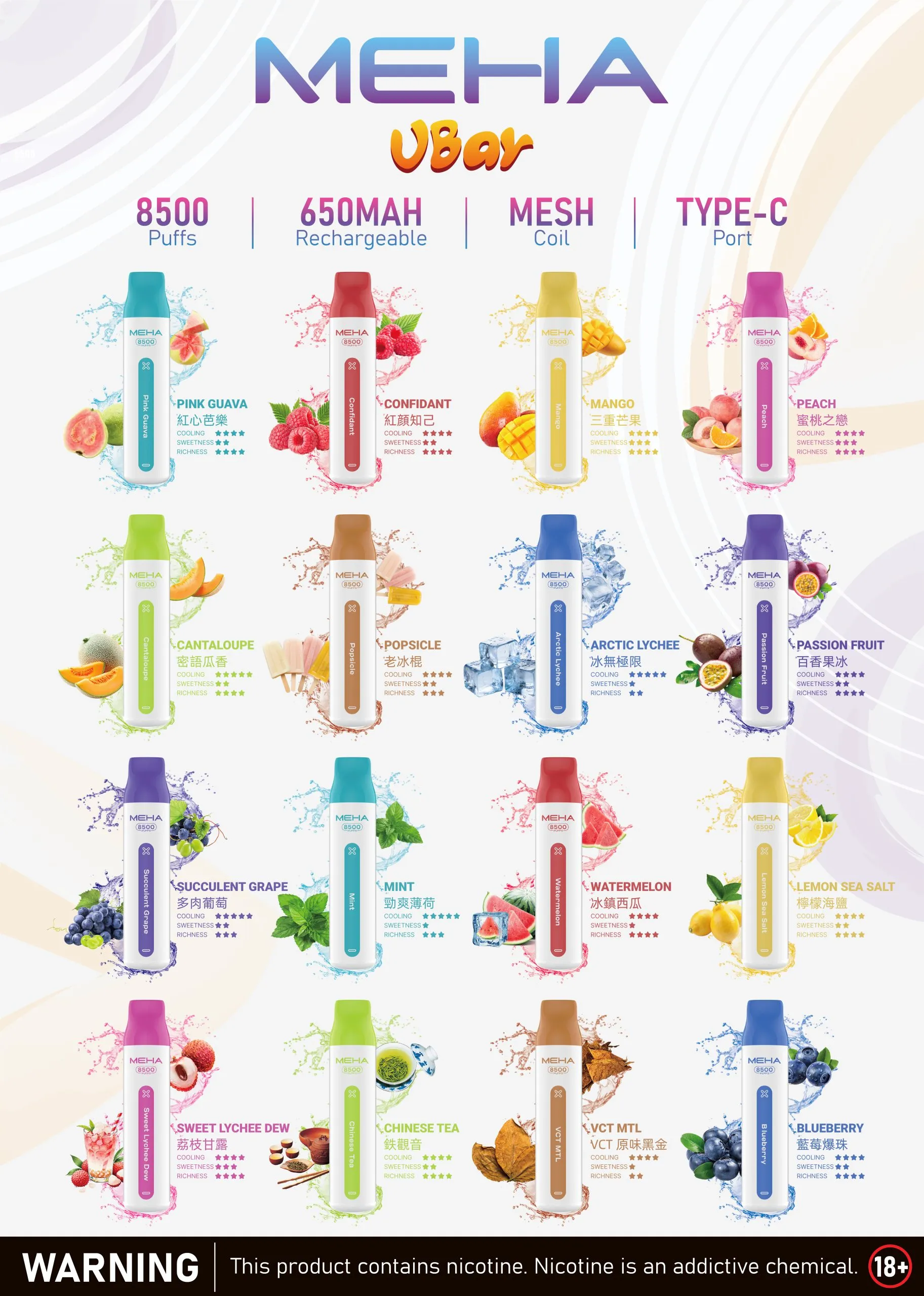 魅嗨 拋棄式 8500口 ⌁ 原廠正品